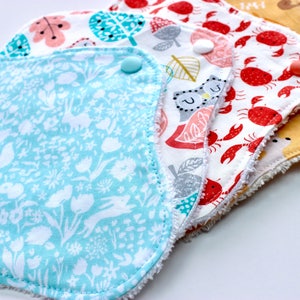 Cloth panty liners made with cotton and bamboo towelling or velour washable CSP image 2