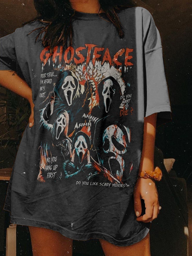 Retro 90s Scream Movie Halloween Shirt, Horror Movie Fan Sweatshirt