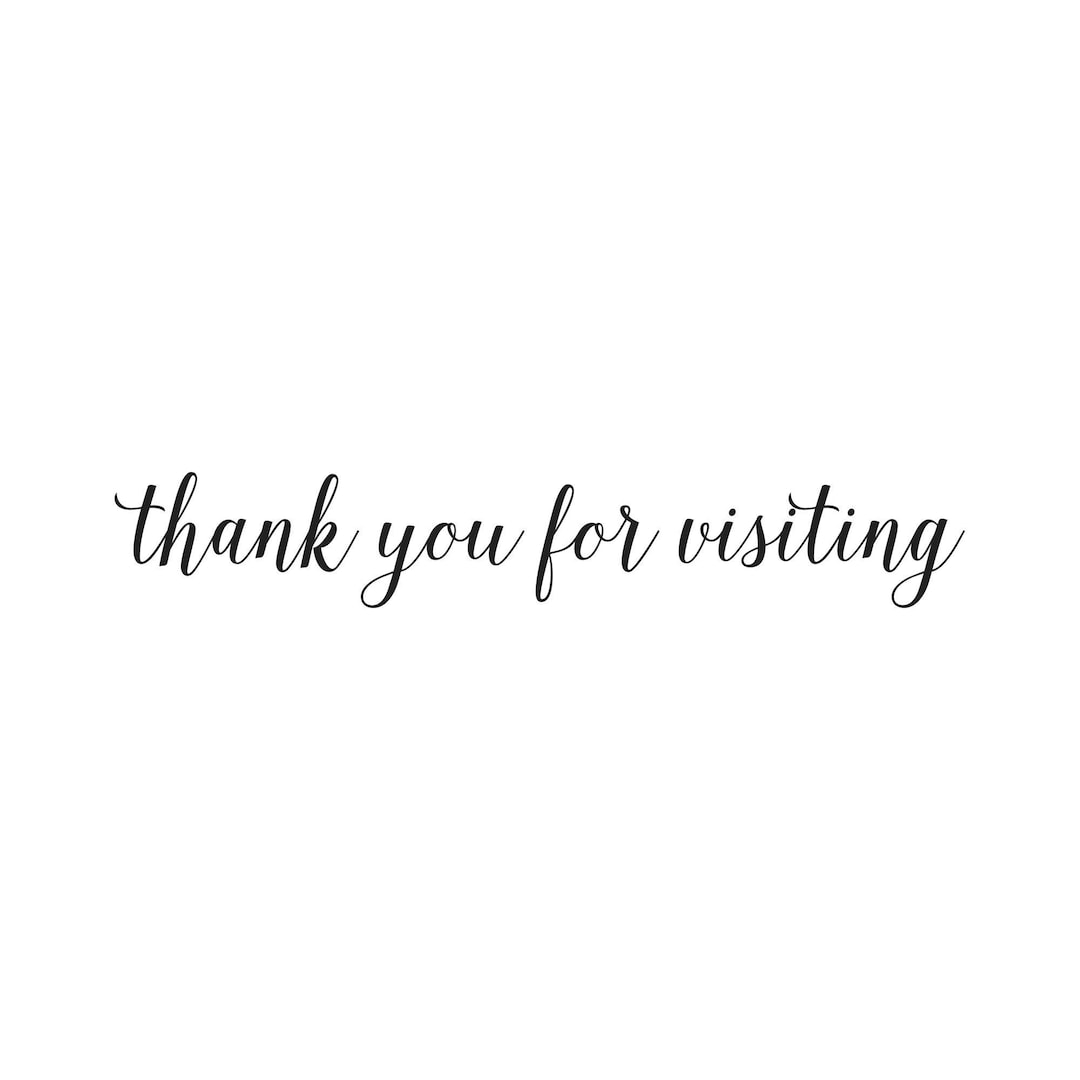 Thank You for Visiting | Quote | Wall Decal | Removable Decor | DIY ...