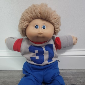 1985 Cabbage Patch Kid Blonde Fuzzy Hair w/ Blue Eyes CPK Doll, Coleco CPK Doll, Cabbage Patch Kids, Cabbage Patch Boy, Vintage CPK doll.