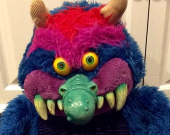 blue monster stuffed animal 80s