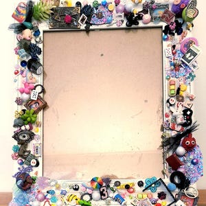 Large Crafted Collage Frame, Decoupage Photo Frame, Decorated Picture Frame, Art Picture Frame, Unique Gifts, Unique Decor, Collage Art