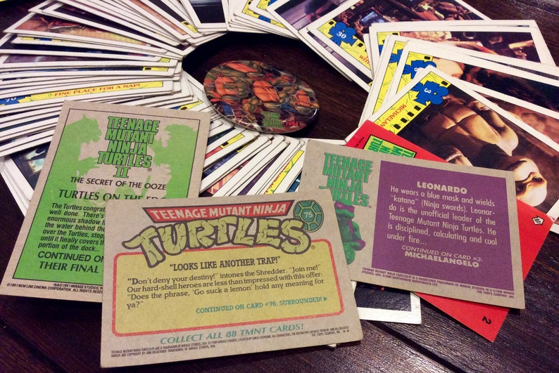 100 Vintage Teenage Mutant Ninja Turtles Trading Cards Etsy