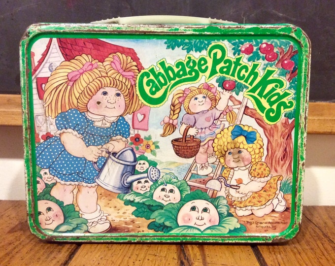 1983 Cabbage Patch Kids Metal Lunch Box, Cabbage Patch Kids,cpk Lunchbox, 1980s Lunch Box