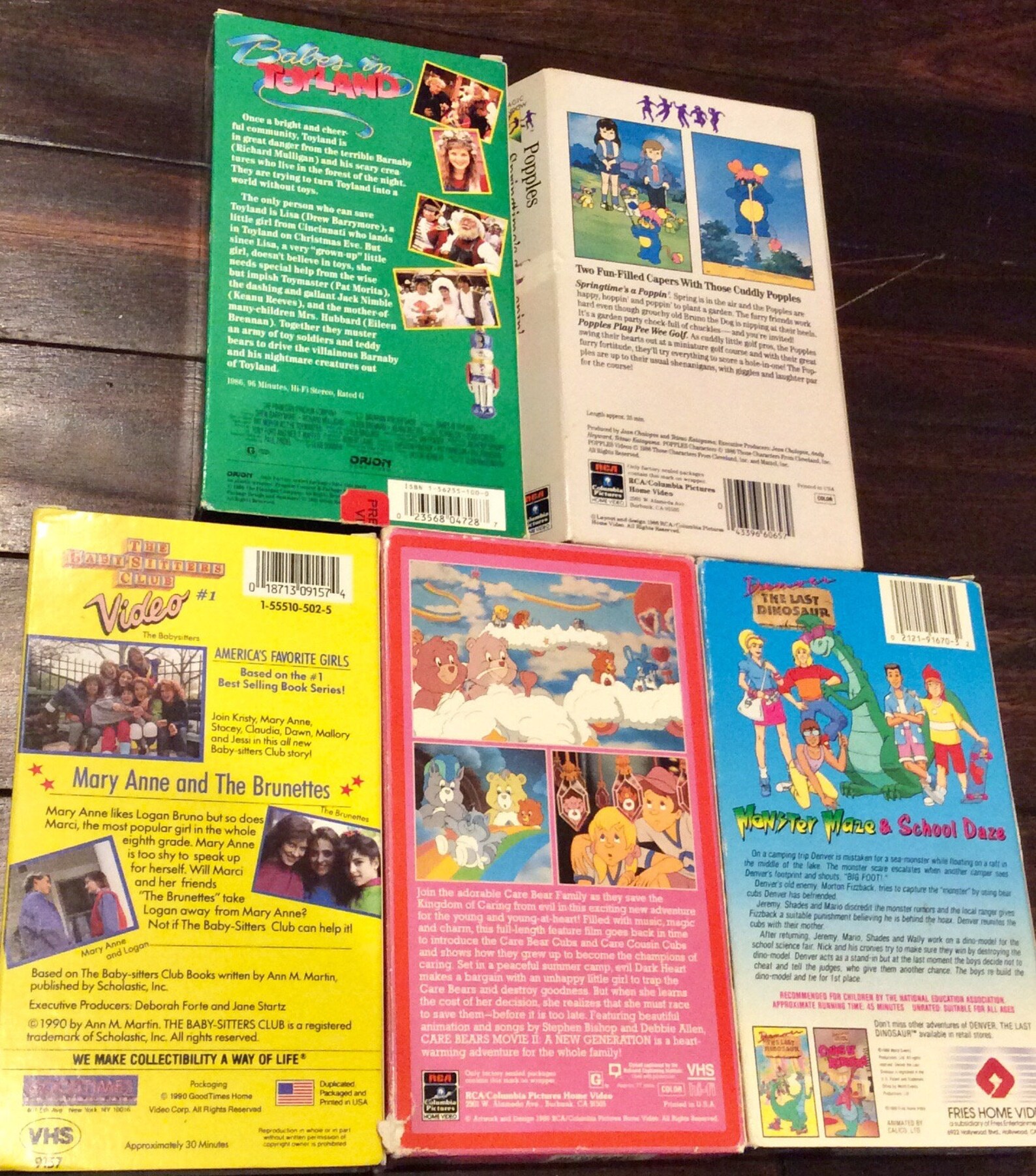 1980s and 1990s VCR Tapes Includes Care Bears II Popples Etsy