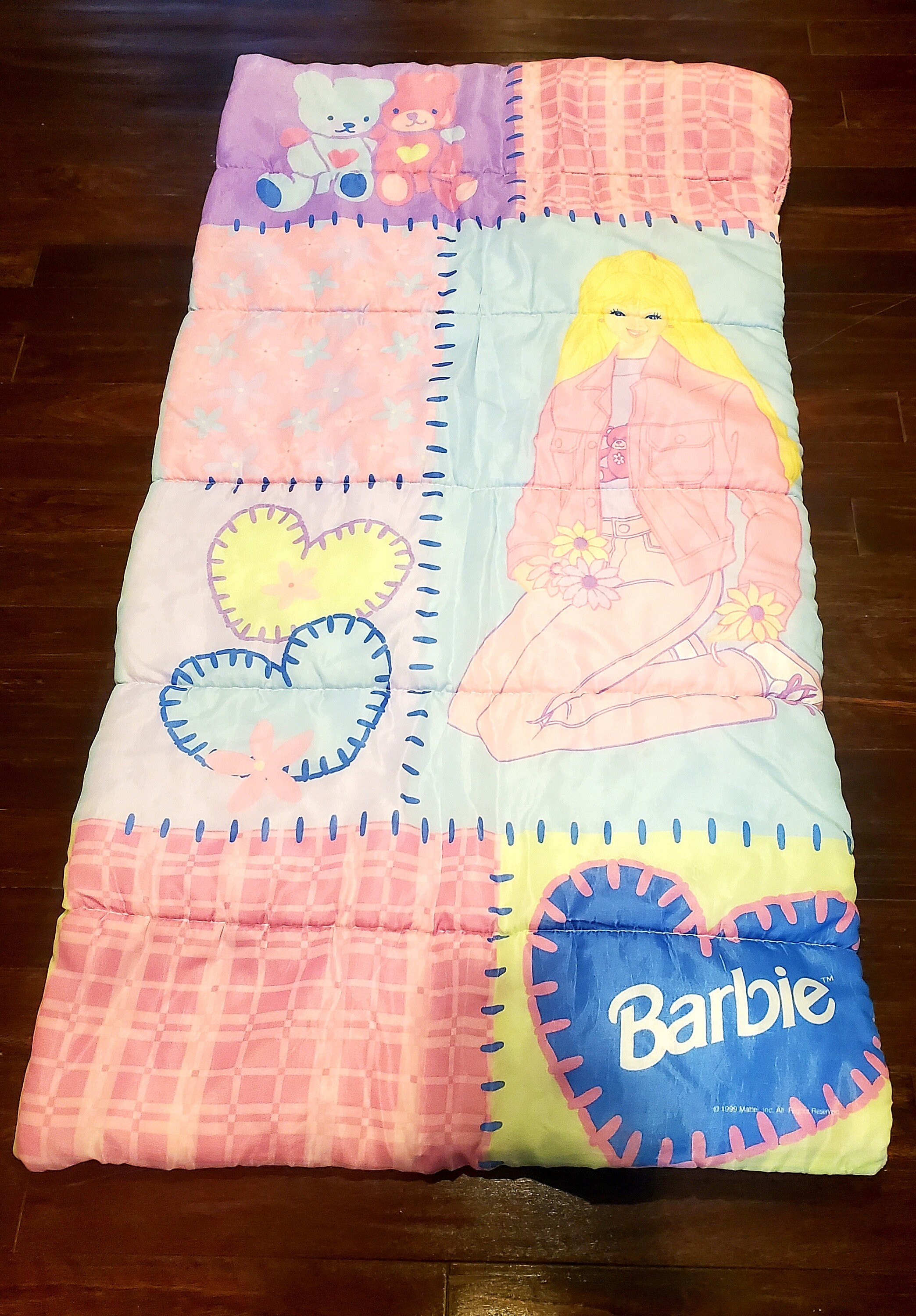 1999 Barbie Sleeping Bag 1990s Barbie Kids Sleeping Bag Etsy Canada