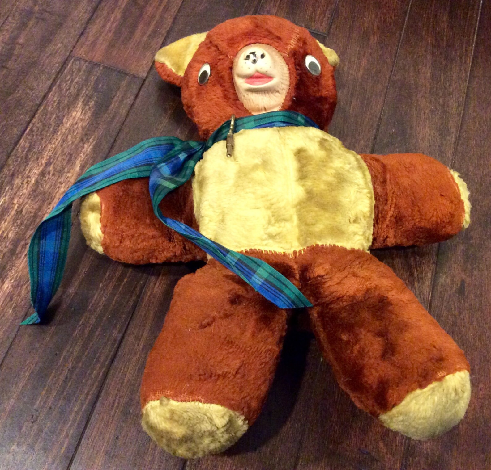 Vintage Gund Plush Teddy Bear With Vinyl Nose & Mouth Antique Etsy