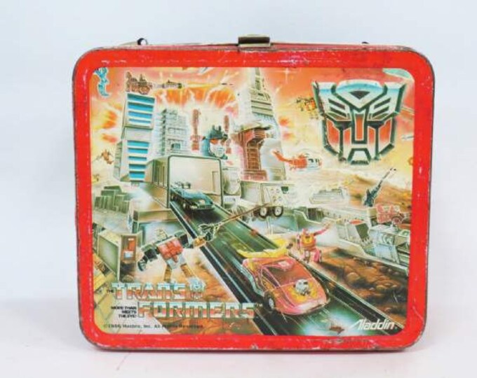 1986 Transformers Metal Lunch Box Vintage Lunch Box Etsy