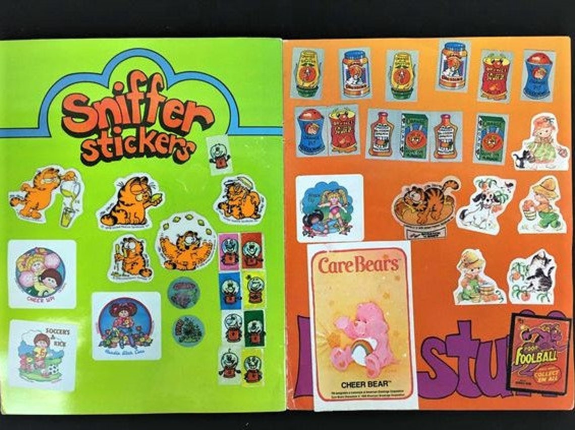 1980s Sticker Book With Various 1980s Stickers Vintage Etsy