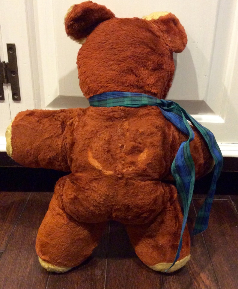 Vintage Gund Plush Teddy Bear With Vinyl Nose & Mouth Antique Etsy
