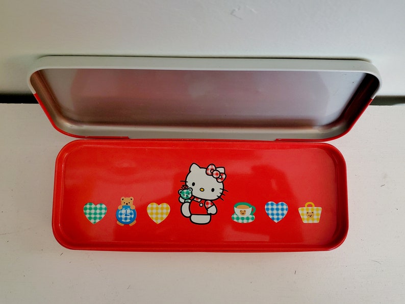 1995 Hello Kitty Metal Pencil Case by Sanrio Vintage Hello Etsy