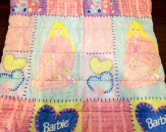 Vintage 1999 Barbie Kids Sleeping Bag: Lavender Interior