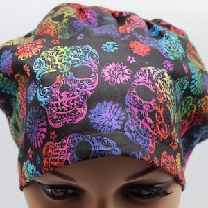 Medical Surgical, EURO,  Women's Scrub Hat,  Day of the Dead, Sugar Skulls