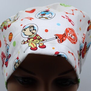 Medical Surgical Scrub Hat, EURO, Women Surgical Cap, Chemo Cap, Women's Scrub Hat, Tootsie Pops