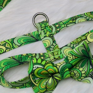 The Connor // Dog Harness, dog halter, male dog harness, boy dog harness, green dog harness, green halter, irish dog harness, st patrick day image 6