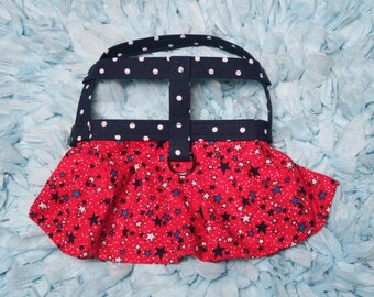 The Libby Hundegeschirr Kleid, 4. Juli Hundegeschirr, 4. Juli Hundekleid, USA Hundegeschirr, patriotisches Hundegeschirr, patriotisches Hundekleid