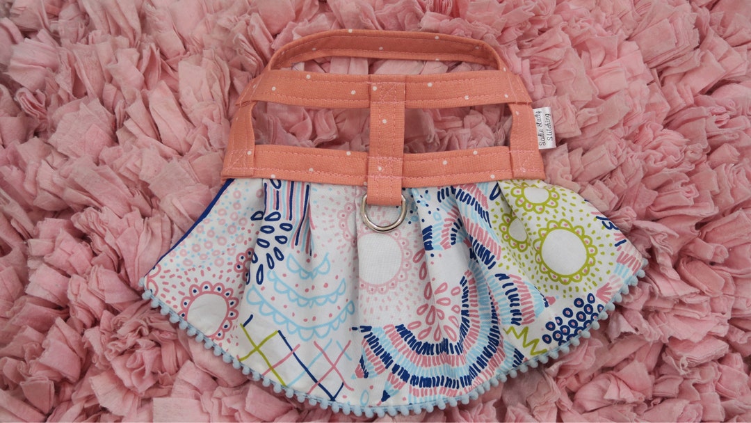 The Clementine // Dog Harness Dress, Artsy Dog Harness, Atrsy Dog Dress