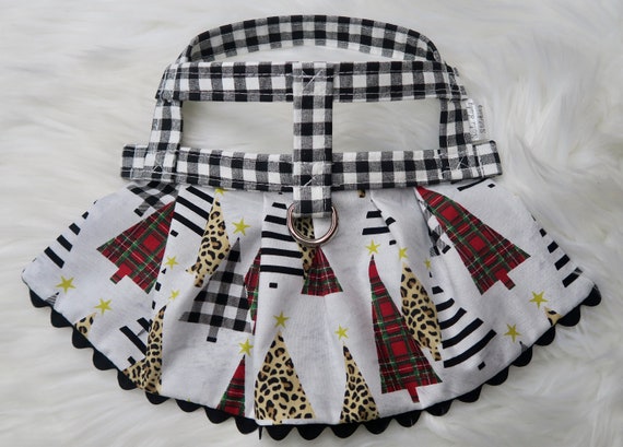christmas dog harness dresses Snowflakes Holiday Dog Harness Dress with Matching Leash