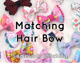 Matching Hair Bow // Matching Hair Bow for dogs , fabric bow, dog bow, topknot dog bow, topknot dog, topknot, dog bow, puppy bow