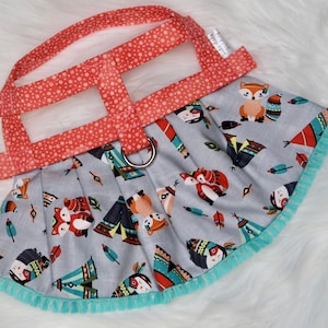 The Tamaya // Dog Harness Dress, fox dog harness, raccoon dog dress, native dog harness, indian dog harness, fox dog dress