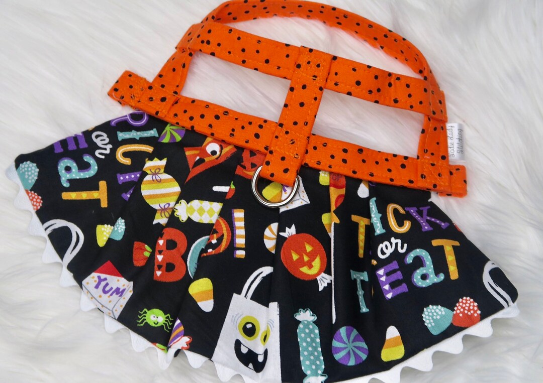The Marnie // Dog Harness Dress, Halloween Dog Dress, Frankenstien Dog