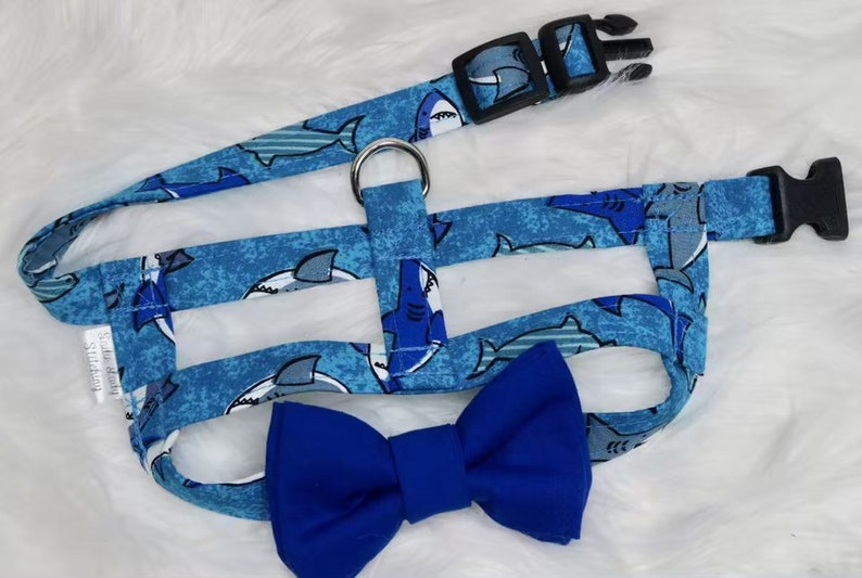 The Shark // Easy on Dog Harness Shark Week Dog Shark Dog Etsy