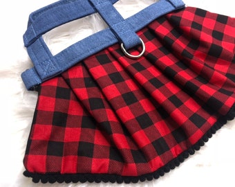 The Hunter // Buffalo Plaid Dog Harness Dress