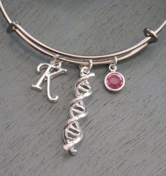 DNA Bracelet Personalized DNA Bangle Science Bracelet Etsy