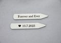 Custom Collar Stays, Anniversary Gifts for Men, Personalized, Forever and Ever, Groom Gifts, Gifts for Husband, Valentines Gift Men