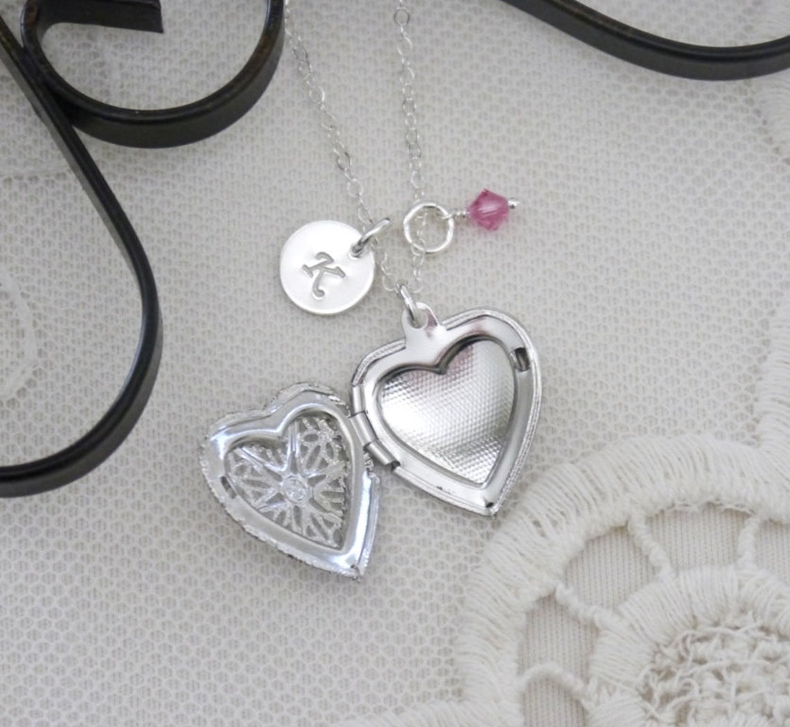 Girl Heart Necklace Personalized Necklace for Girls Heart Etsy