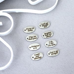 Personalized Affirmations Bracelet - Faith - Hope Gifts - Count your Blessings - Uplifting Messages Jewelry - Custom - Bible Verse Bracelet image 4
