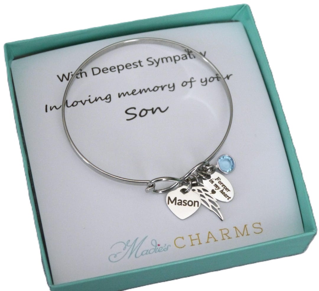 Son Memorial Bracelet, Loss of Son Gifts for Moms, Mom Bereavement