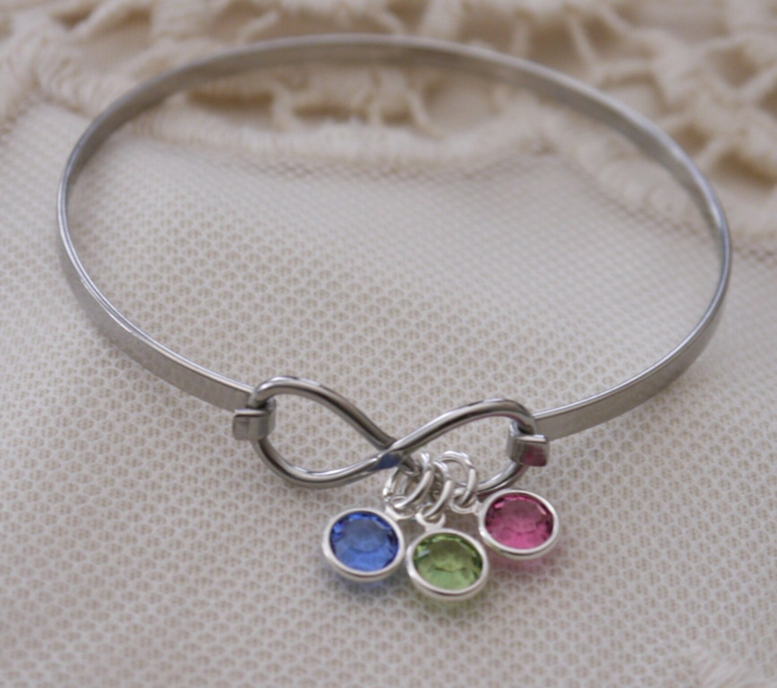 Infinity Bracelet Infinity Charm Bracelet Personalized Etsy