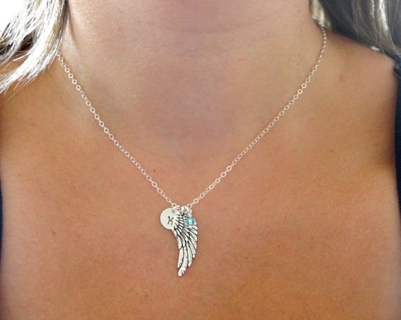 Angel Wing Necklace Remembrance Gift Angel Necklace Etsy