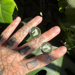 Raccoon Teeth Surgical Steel Black Plugs- Size 5/8ths.