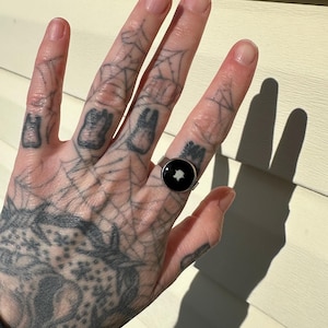 Rat Vertebra Disk Stainless Steel Adjustable Ring.