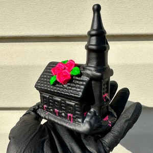 Trippy Blacklight Reactive Church Figurine.