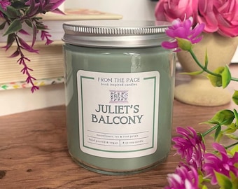 Juliet's Balcony | Book Inspired Candle | Valentine's Day Gift | Romeo & Juliet | Literary Gifts | 8 oz soy candle