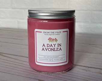A Day in Avonlea | Book Inspired Candle | Bookworm Gift | Anne of Green Gables | Reader Gift | 8 oz soy candle