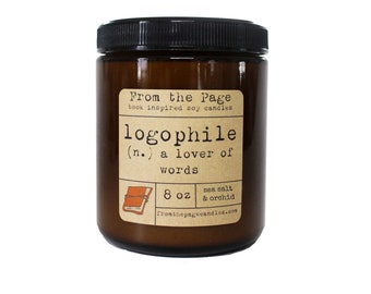 Logophile - 8 oz candle