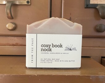 Cozy Book Nook Soap | Vanilla, Sandalwood, Cashmere Scent