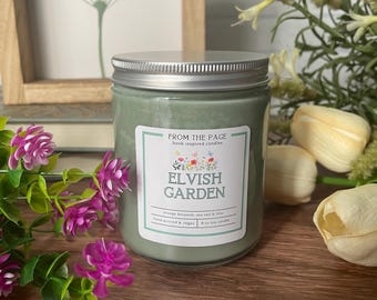 Elvish Garden Soy Candle | Orange Blossom, Lilac, Sea Salt Scent
