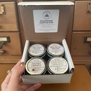 Bookworm Sampler Pack | 4 mini book inspired candles | Reader Gift | Bookish Candles bild 5