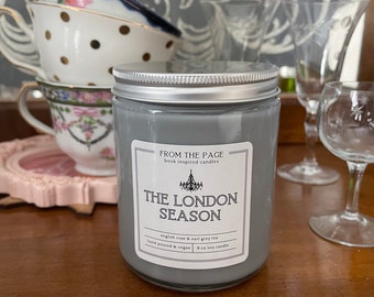 The London Season | Book Inspired Candle | Bookworm Gift | Reader Gift | 8 oz soy candle