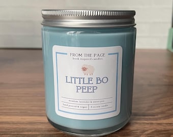 Little Bo Peep | Book Inspired Candle | Bookworm Gift | Spring candles | 8 oz soy candle