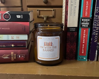 Banned Books Soy Candle | Rosewood, Amber & Vanilla Scent