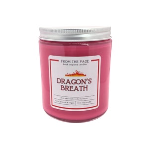 Dragon's Breath | Book Inspired Candle | Fantasy Candle | Bookworm Gift | 8 oz soy candle