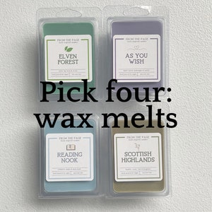 Pick FOUR - 3 oz book inspired soy wax tarts