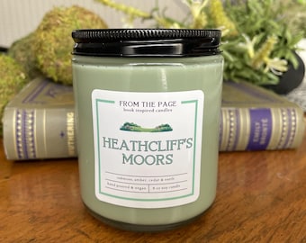 Heathcliff’s Moors | Book Inspired Candle | Wuthering Heights | Literary Gifts | 8 oz soy candle