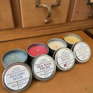 Bookworm Sampler Pack | 4 mini book inspired candles | Reader Gift | Bookish Candles bild 4